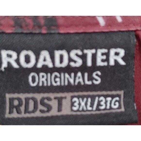 Roadster Originals Button Up Shirt Men's 3XL All Over Motorcycle Print - Picture 2 of 4